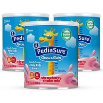 PediaSure 페디아슈어 그로우 앤 게인 바닐라 쉐이크 믹스 파우더 14.1oz( 397g), 1개, 딸기맛