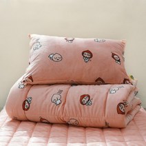카카오프렌즈 극세사 차렵이불+베개커버세트Q_꼬물이어피치