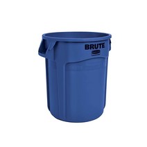 Rubbermaid Commercial Products 브루트 폐기물 용기 37.9L10갤런 화이트, 6 Pack, Blue