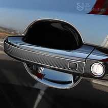JS automotive 모하비더마스터 도어외캐치 차량 도어 손잡이 문고리 스크래치 흠집 방지 보호 커버 카본 패널 보호 필름 스티커, 유광블루카본