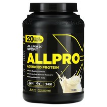올맥스 ALLMAX Sport 올 매스 고급 근육 증량제 바닐라 향 5lbs 2.27kg(80oz), 3.2 파운드