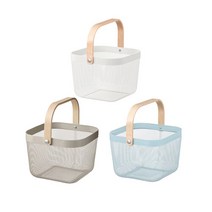 이케아 RISATORP 리사토르프 바구니 수납함 정리함 과일바구니 공간박스 인테리어, 페일 블루_005.200.86