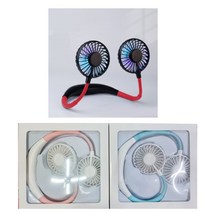 유아기타 X 8 LED 휴대용 목걸이 미니 넥밴드 선풍기 목선풍기 넥풍기 넥선풍기 색상선택가능, 레드블랙