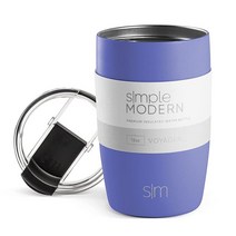 Simple Modern 플립 뚜껑이 있는 여행용 커피 머그 텀블러 | 재사용 가능한 단열 스테인리스 스틸 보온병 콜드 브루 아이스 커피 컵 | 여성 남성 및 그녀를 위한 선물 |, -Very Peri_12oz