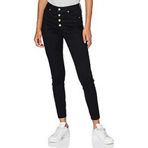 Calvin Klein Jeans Damen High Rise Super Ankle Skinny Jeans Schwarz (DA091 CLEAN BLACK SHANK 1BY)