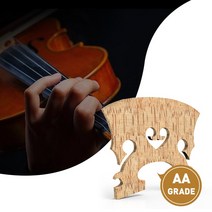Select Figu레드 Violin Bridge Unslotted Semi Finished 에어 드라이 AA 그레이드 메이플 E 에보니 인서트 4/4 사이즈 바이올린 브릿지, [06] Bass