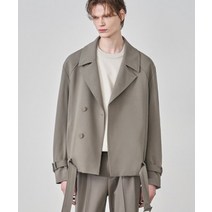 DRAW FIT 릴렉스드 울 숏 트렌치 자켓 [GREIGE] RELAXED WOOL SHORT TRENCH JACKET [GREIGE]