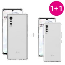 1+1 LG ThinkQ 스마트폰 엘지 투명 범퍼케이스 카드포켓 케이스