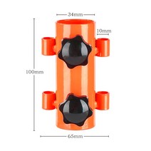 불멍쉘터 야외 캠핑 텐트 천막 캐노피 폴 고정 파이프 그라운드 홀더 방풍 낚싯대 철 차양, 04 Orange