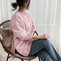 아베카 여성 기모 트임 맨투맨 루즈핏 오버핏 45TW