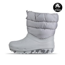 크록스키즈 클래식 네오 퍼프 아동 주니어 겨울 방한 부츠 그레이 207684-007