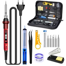 3d펜인두기 우드버닝 납흡입기 온도 전기 납땜 인두 키트 XL830L 멀티 미터 용접 도구 110V 220V 80W, 07 80W Iron Set