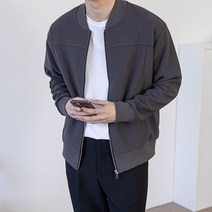 스타일에스 남자 오버핏 블루종 집업 항공 점퍼 라운드넥 봄 가을 자켓
