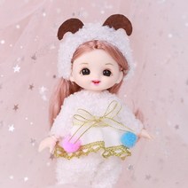 구체관절인형 마론 구관 인형 16cm bjd 13 움직일 수있는 관절 3d 눈 패션 대학 스타일 diy 드레스 를위한 깜짝 장난감 선물 332, b1, 옷을 입은 인형