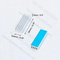 램쿨러 27x8.8x5mm 실버 방열판 라디에이터 열 자체 접착 알루미늄 방열판 전자, 하얀