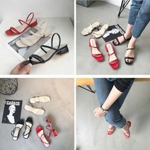 둥근 코 발 편한 여성 샌들 바캉스 휴가 패션 슈즈