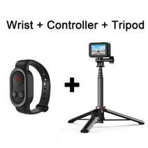 gopro hero 10 9 8 max용 블루투스 리모컨 gopro10 hero9용 삼각대 및 손목 밴드 무선 리모컨 포함, 밴드 컨트롤 삼각대