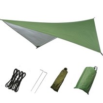 타프 hammock rain fly tent tarp 방수 방풍 캠핑 대피소, 초록, 230x140cm