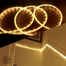아리 LED 원형 논네온10M 단위/로프라이트 줄조명 줄네온 네온사인 크리마스트리램프, LED원형논네온10M_웜화이트