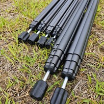 코보 길이조절 5각 슬라이드 타프 폴대세트 메인2+사이드4+전용가방 색상다양 국내제작, 타프폴대세트-카키