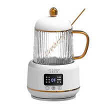 약탕기 차탕기 중탕기 홍삼만들기 400ml 전기 주전자 차 건강 보존 냄비 미니 삶은 물 유리 스튜 컵 다기능, 02 smart white_01 EU