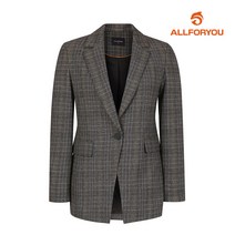 올포유 올포유 여성 체크 원버튼 자켓 AWKKI7454-192_G
