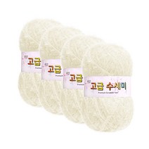 울클럽 수세미실 80g 4볼 (총 320g), 156백아이보리, 1개