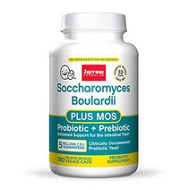 재로우 SACCHAROMYCES BOULARDII MOS 1인분당 50억 개의 살아있는 유기체 180개의 지연 방출 채소 캡 프로, 한 사이즈, 하얀
