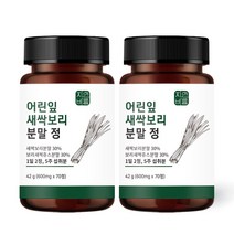 유기농 새싹보리 착즙 분말 무농약 새싹보리 분말 정 프로바이오틱스 유산균, 42g, 2개