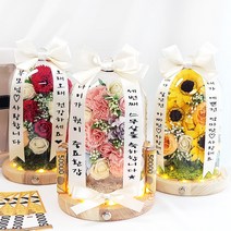 미니화환 스페셜데이 유리돔 부모님 생신 환갑 용돈 현금 선물, 핑크카네이션미니화환유리돔, 5번문구