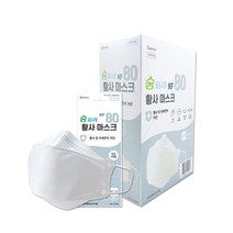 숨프리 황사마스크 대형 KF80, 1매, 50개, 화이트