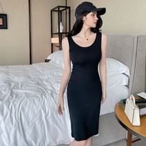 에르모소 여성 소프트 민소매 나시 롱원피스 여름 사계절 이너원피스 미디원피스 속치마 H-C038