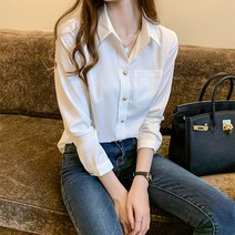 [예쁨시전] 고급스러운 여성 쉬폰 블라우스