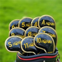 골프 혼마 아이언 커버세트 헤드 케이스 고급 가죽, L