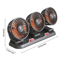 캠핑서큘레이터 USB 차량용 저소음 조정 가능 공기 순환 선풍기 2 360 도 회전 충전 헤드, 01 24V
