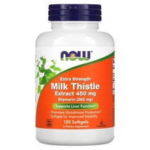 Now Foods (나우 푸드) 나우푸드 밀크시슬 추출물 엑스트라 스트렝스 450mg 소프트젤 120정, 3개