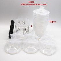 스프레이건 후끼 페인트 분사기 도색 도장 10pcs 컵 믹싱 탱크 유형 ho 퀵 컵 컵, 600ml, 600CC