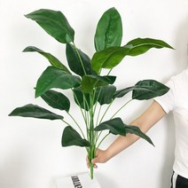 대형 조화 인조 장식 나무 화분 조경 플랜테리어어 머리 바나나 열대 몬스 테라 식물 높이 식물 웨딩 을위한 실제 터치 팜, 4