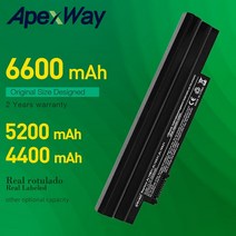 노트북 배터리 호환 Apexway Black 11.1v Acer Aspire AL10A31 AL10B31 AL10G31 One 522 D255 722 D257 D255E D260, 02 5200mAh