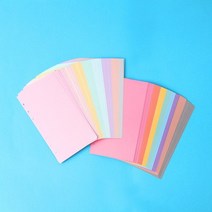 워너디스 컬러 무지 6공 다이어리 A6 리필 속지 노트, 01. 연한(LIGTH)