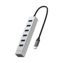엑토 C타입 USB 3.2 Gen1 무전원 7포트 멀티허브 HUB-56, 혼합색상