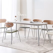 웰퍼니쳐 알보 화이트 세라믹 타원형 식탁 테이블 6인용 1800