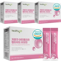 어린 콜라겐 식약처 인증 펩타이드 비오틴 피쉬콜라겐 히알루론산 저분자콜라겐 어류 생선콜라겐 먹는 분말 스틱, 30포, 60g, 4개
