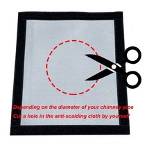 케빈텐트 면 동계 장박 돔 텐트 텐트 스토브 잭 내화성 ​​파이프 벤트 액세서리 화재 난로 파이프 화상 방지 링 캠핑 천막 tipi 텐트, 1개