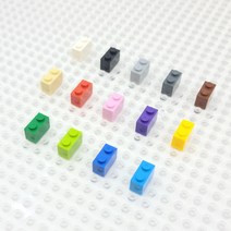 요고요 레고 호환 부품 커스텀 벌크 브릭 블럭 타일 플레이트 100G 소포장 패키지, [브릭 1 x 2] 밝은 파랑 100G