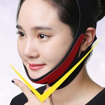 리프팅 밴드 브이라인 만들기 제거 땡김이 턱선 비대칭 교정기, 베이지_블루