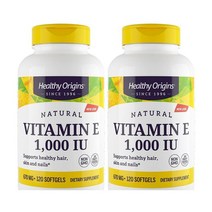 Healthy Origins Vitamin E 1000 IU 헬스오리진 비타민E 1000IU 120 소프트젤 2팩, 120정