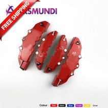 캘리퍼커버 브레이크튜닝 ABS 플라스틱 트럭 3D 레드 범용 자동차 디스크 브레이크 캘리퍼 커버 전면 후면 자동 유니버설 4 개, [02] 빨간, 02 빨간, 02 빨간