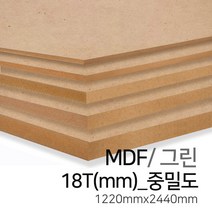 우드백화점 MDF그린2.7T~30T_1220x2440 MDF/합판/목재/인테리어, 18Tx1220x2440(중밀도)
