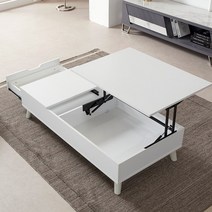 [홈스토리]위즈덤 리프트업 1200 테이블 2color, 화이트